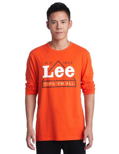 Lee L/S Tee 男式长袖T恤 8752-5Y3J 橙色 L 码 经典与舒适的完美结合